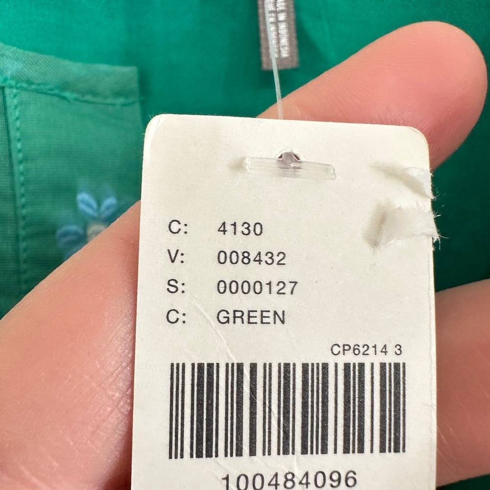 NWT Anthropologie Green Printed Midi Dress - Picture 8 of 16